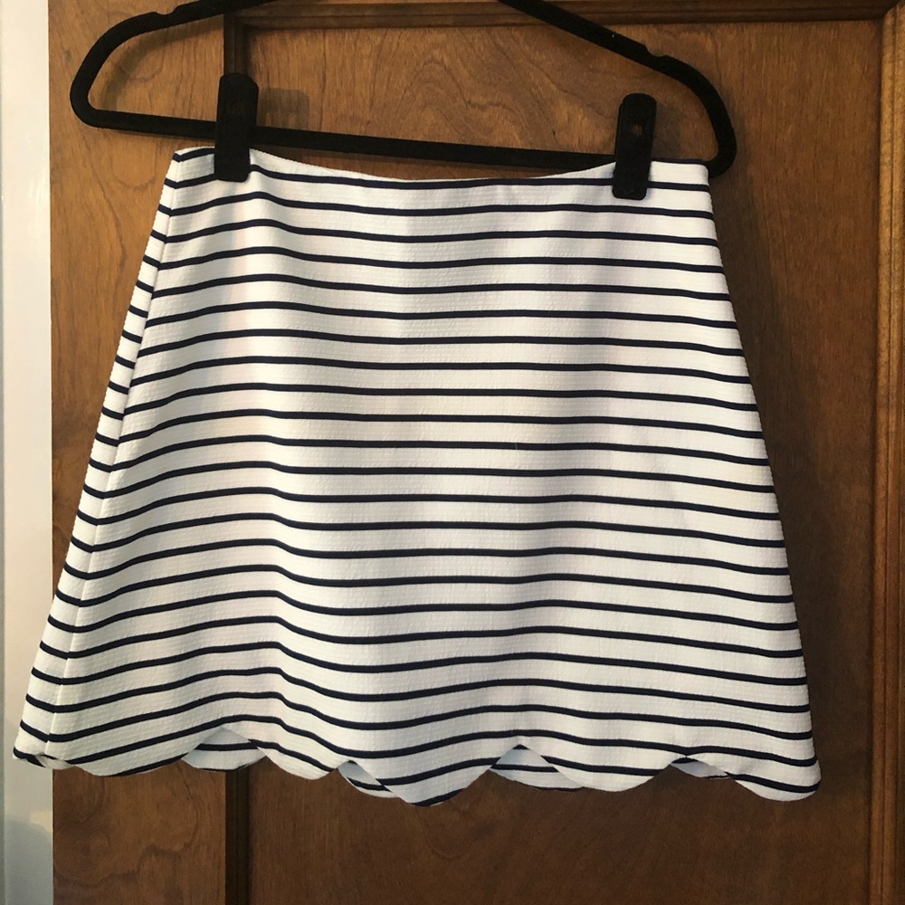 Aqua striped skirt and top matching set